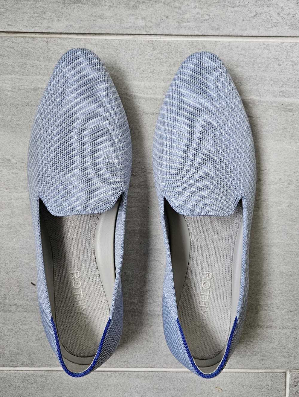 Rothy's Women's Blue Twill Almond Loafers 7.5